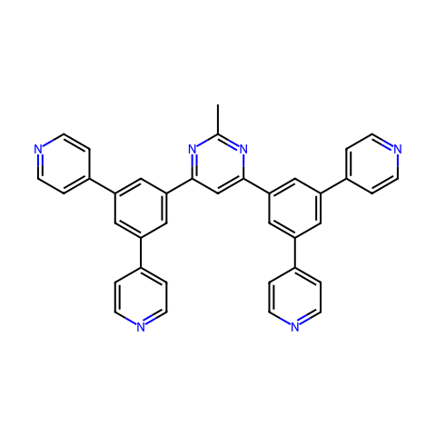 4,6-双(3,5-二(吡啶-4-基)苯基)-2-甲基嘧啶结构图