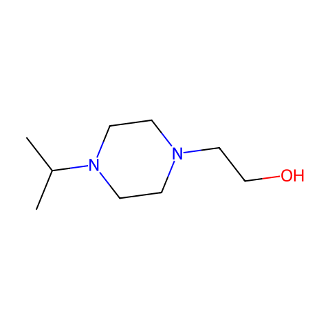 1-(2-羟乙基)-4-异丙基哌嗪结构图