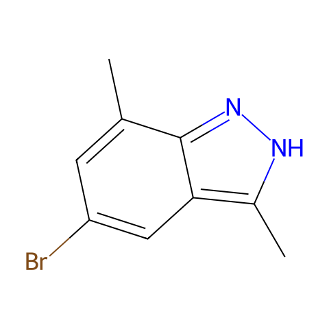 5-溴-3,7-二甲基-1H-吲唑结构图