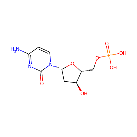2′-脱氧胞苷-5′-单磷酸结构图