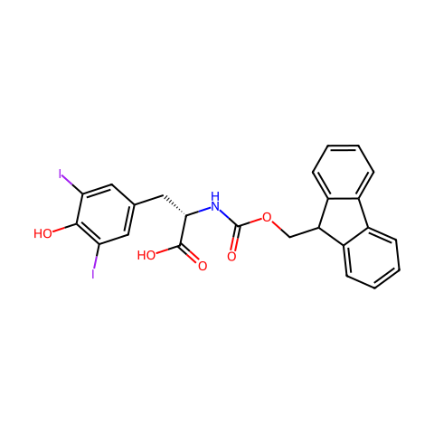 Fmoc-3,5-二碘-L-酪氨酸结构图