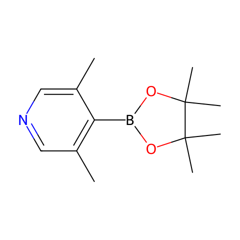 3,5-Dimethyl-4-(4,4,5,5-tetramethyl-1,3,2-dioxaborolan-2-yl)pyridine结构图