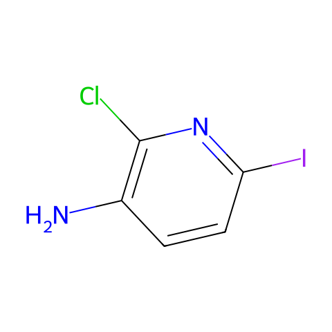 2-Chloro-6-iodo-pyridin-3-ylaMine结构图