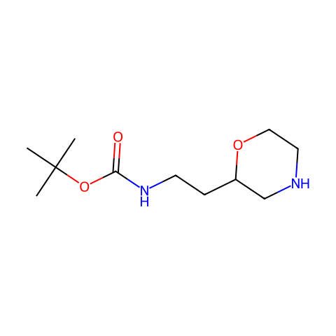tert-butyl (2-morpholin-2-ylethyl)carbamate(SALTDATA: FREE)结构图