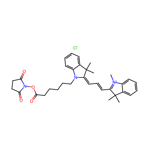 Cy3 琥珀酰亚胺酯结构图
