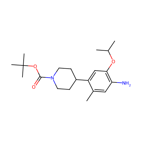 tert-Butyl 4-(4-amino-5-isopropoxy-2-methylphenyl)piperidine-1-carboxylate结构图