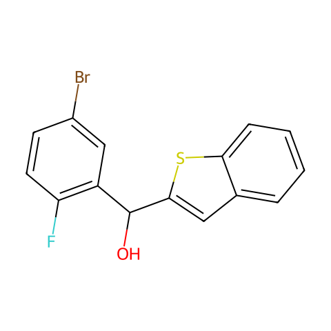 Benzo[b]thiophene-2-methanol, α-(5-bromo-2-fluorophenyl)-结构图