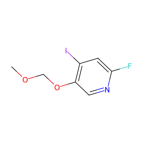 2-Fluoro-4-iodo-5-(methoxymethoxy)pyridine结构图