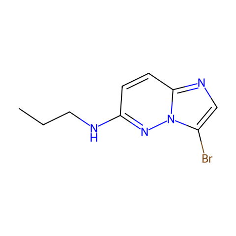 Imidazo[1,2-b]pyridazin-6-amine, 3-bromo-N-propyl-结构图