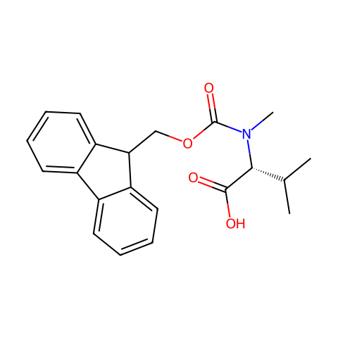 Fmoc-N-甲基-D-缬氨酸结构图