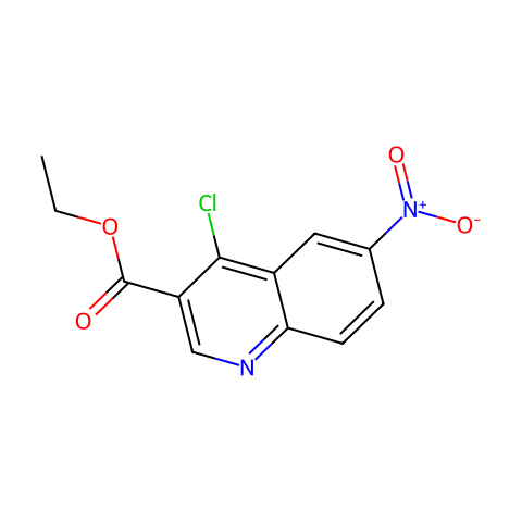 4-氯-6-硝基喹啉-3-羧酸乙酯结构图