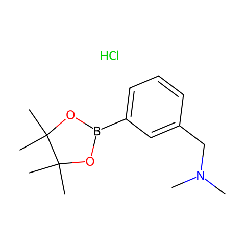 N,N-Dimethyl-1-(3-(4,4,5,5-tetramethyl-1,3,2-dioxa-borolan-2-yl)phenyl)methanamine hydrochloride结构图