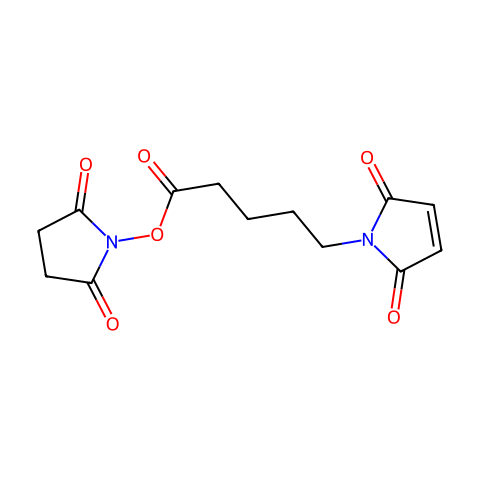 5-马来酰亚胺基戊酸琥珀酰亚胺酯结构图