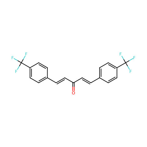 反式,反式-1,5-双[4-(三氟甲基)苯基]-1,4-戊二烯-3-酮结构图