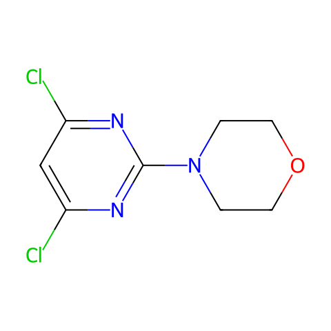 4-(4,6-二氯-2-嘧啶基)吗啉结构图