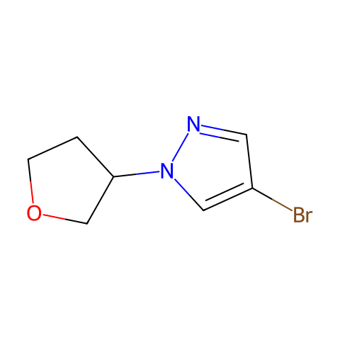 4-溴-1-(四氢-3-呋喃基)-1H-吡唑结构图