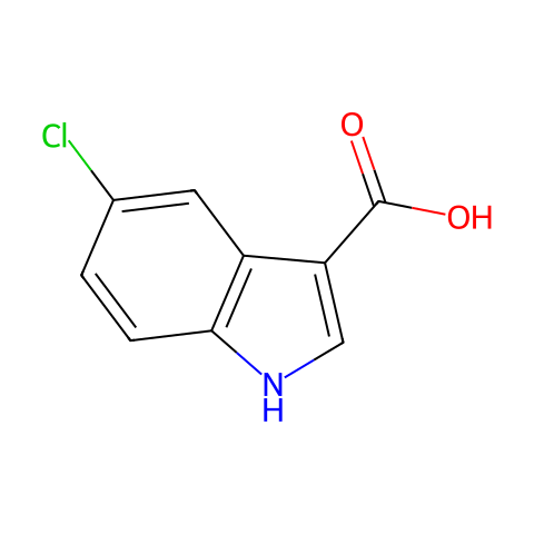5-氯吲哚-3-羧酸结构图