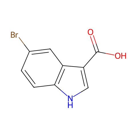 5-溴吲哚-3-甲酸结构图