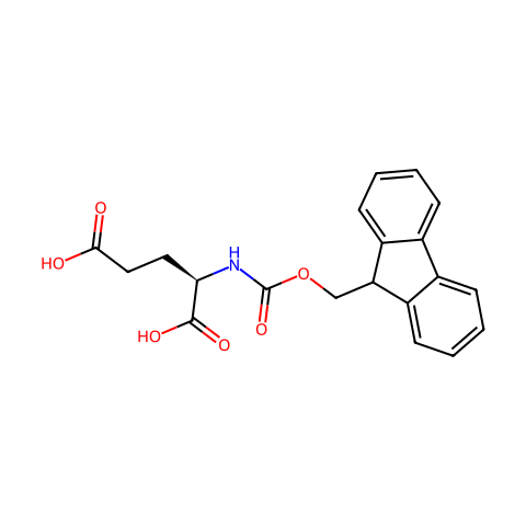 N-(9-芴甲氧羰基)-D-谷氨酸结构图
