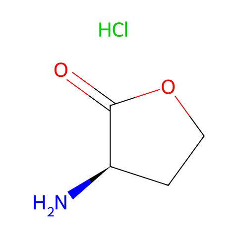 (R)-(+)-alpha-氨基-gamma-丁内酯盐酸盐结构图