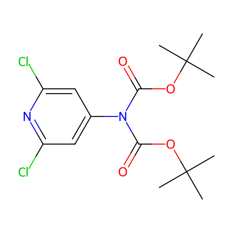 tert-butyl N-tert-butoxycarbonyl-N-(2,6-dichloro-4-pyridyl)carbamate结构图