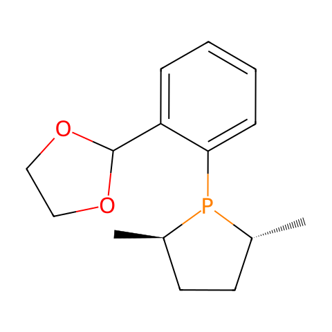 (2R,5R)-1-(2-(1,3-二氧戊环-2-基)苯基)-2,5-二甲基磷杂环戊烷结构图