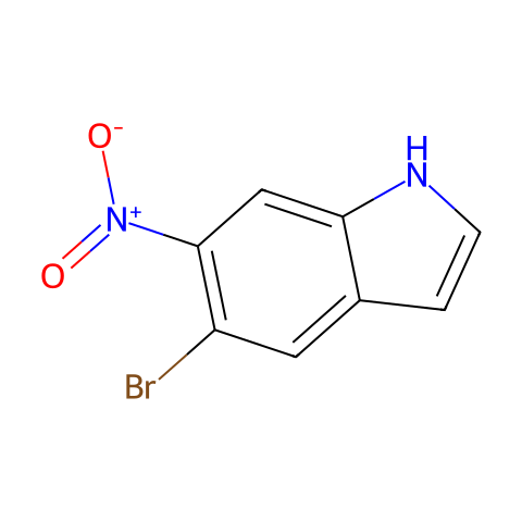 5-bromo-6-nitro-1H-indole结构图