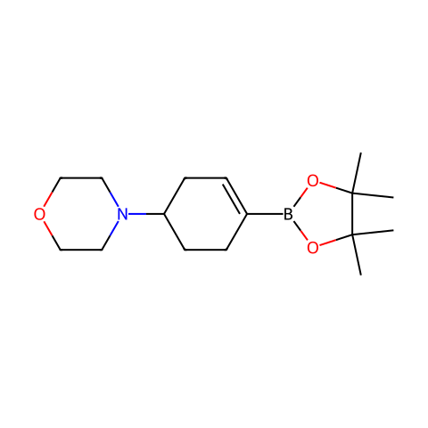 4-[4-(4,4,5,5-Tetramethyl-[1,3,2]dioxaborolan-2-yl)cyclohex-3-en-1-yl]morpholine结构图