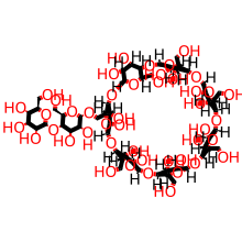 6-O-α-D-麦芽糖基-β-环糊精结构图