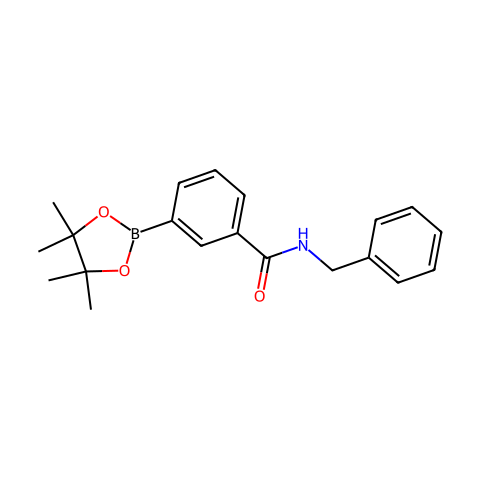 N-Benzyl-3-(4,4,5,5-tetramethyl-1,3,2-dioxaborolan-2-yl)benzamide结构图