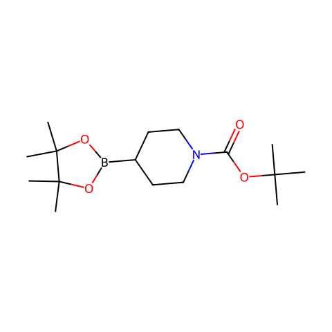1-N-叔丁氧羰基哌啶-4-硼酸频哪醇酯结构图