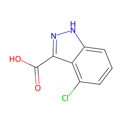 4-氯-1H-1H-吲唑-3-羧酸结构图