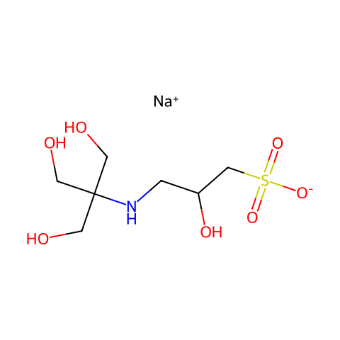 N-三（羟甲基）甲氨酸-2-羟基丙磺酸钠盐结构图