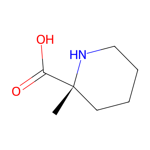 2-PIPERIDINECARBOXYLICACID,2-METHYL-,(2R)结构图