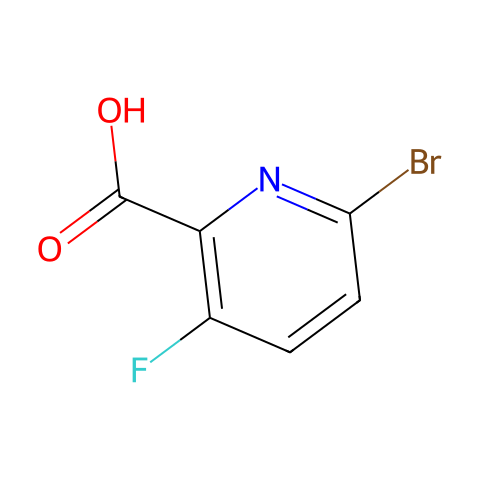 6-Bromo-3-fluoropicolinic acid结构图
