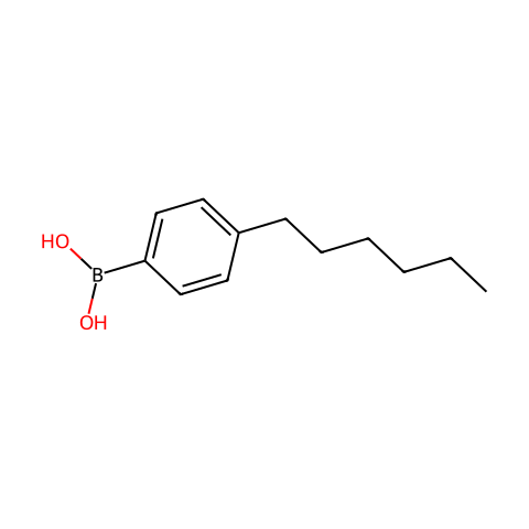 4-己基苯基硼酸 (含不同量的酸酐)结构图