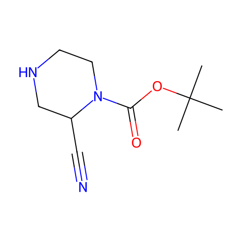 tert-Butyl 2-cyanopiperazine-1-carboxylate结构图