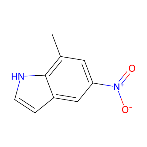 7-methyl-5-nitro-1H-indole结构图