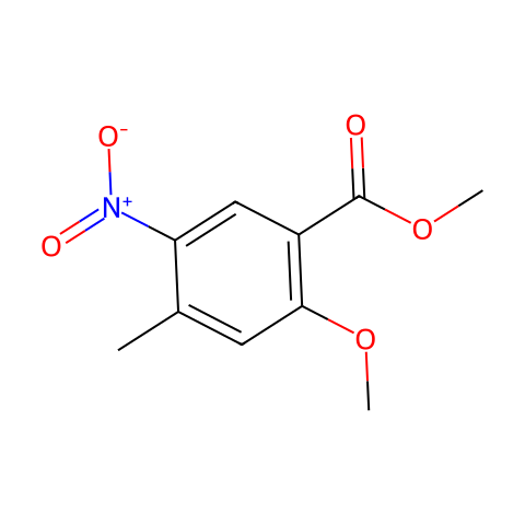 methyl 2-methoxy-4-methyl-5-nitrobenzoate结构图