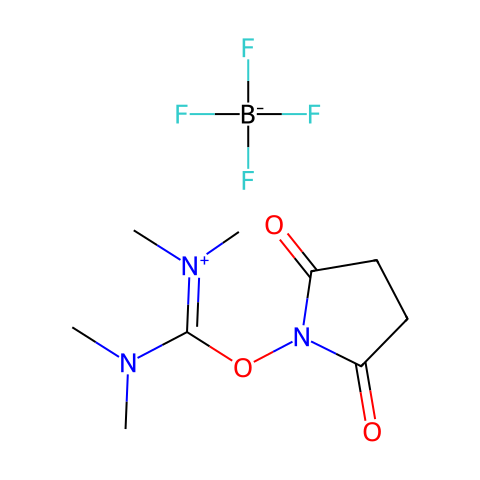 O-(N-琥珀酰亚胺基)-N N N'N'-四甲基四氟硼酸脲结构图