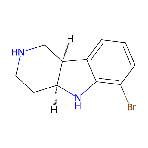 (4aS,9bR)-6-bromo-2,3,4,4a,5,9b-hexahydro-1H-pyrido[4,3-b]indole结构图