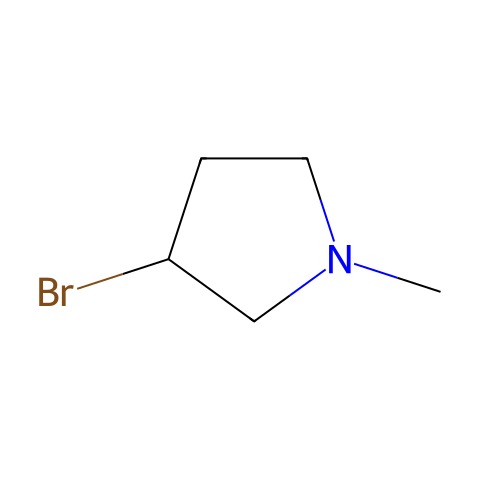 3-Bromo-1-methylpyrrolidine结构图