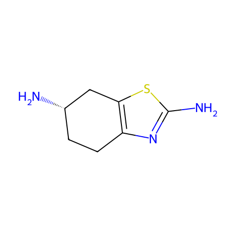 (S)-(-)-2,6-二氨基-4,5,6,7-四氢苯并噻唑结构图