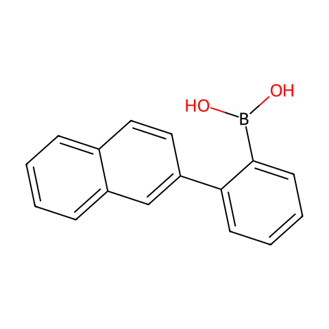 2-(2-萘基)苯基硼酸 (含不同量的酸酐)结构图