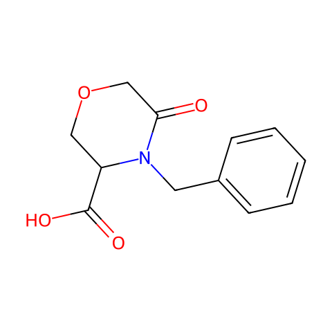 (S)-4-Benzyl-5-oxomorpholine-3-carboxylic acid结构图