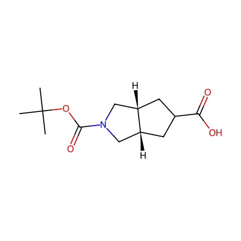 (3AR,5R,6AS)-2-(叔丁氧基羰基)八氢环戊并吡咯-5-羧酸结构图