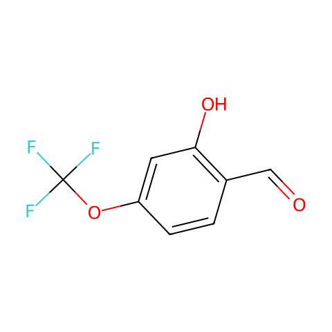 2-羟基-4-三氟甲氧基苯甲醛 分子结构图