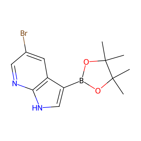 5-Bromo-3-(4,4,5,5-Tetramethyl-1,3,2-Dioxaborolan-2-yl)-1H-Pyrrolo[2,3-b]Pyridine结构图