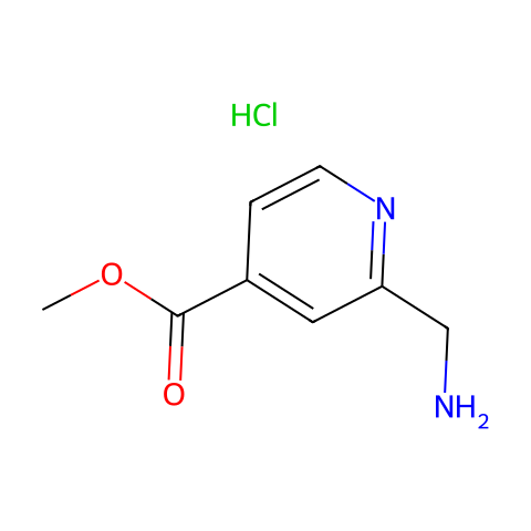 Methyl 2-(aminomethyl)pyridine-4-carboxylate hydrochloride结构图