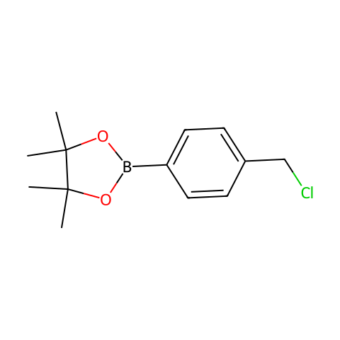 2-(4-(Chloromethyl)phenyl)-4,4,5,5-tetramethyl-1,3,2-dioxaborolane结构图
